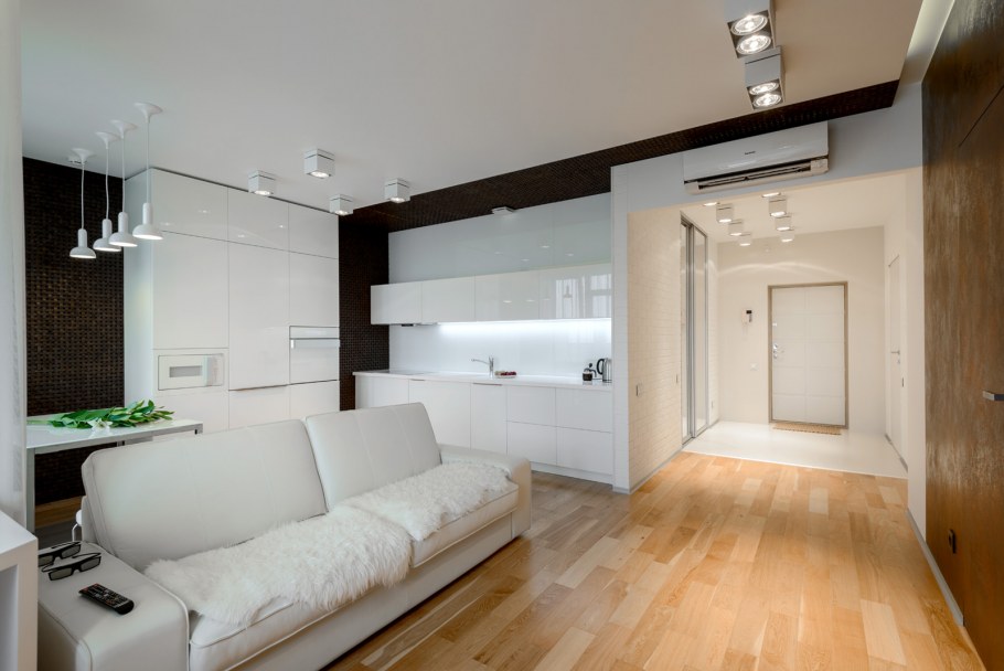 Иван Поздняков: Минимализм и монохром в Московской квартире