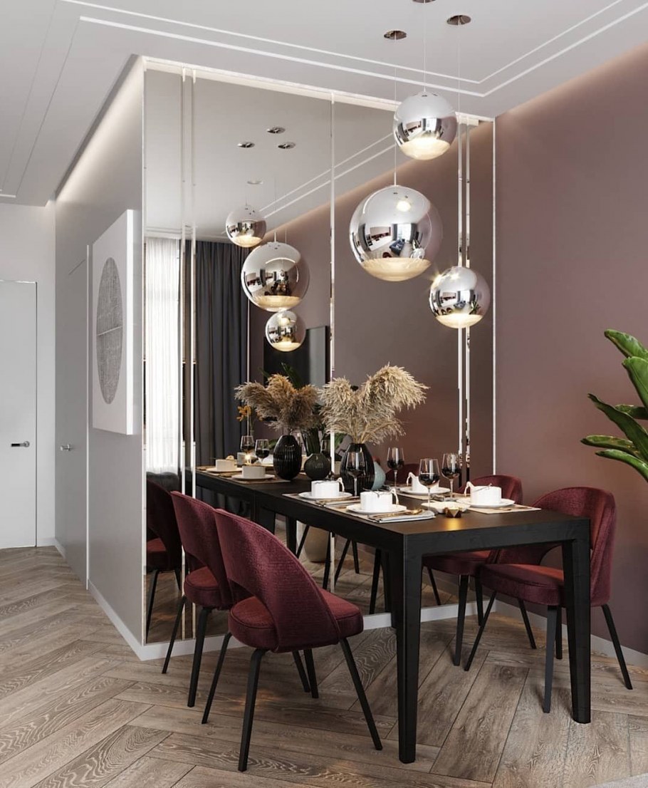 Декор гостиной со столовой