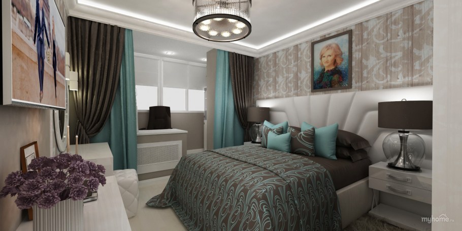 Бирюзовая спальня