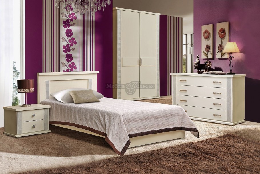 Спальня Тунис слоновая кость Пинскдрев