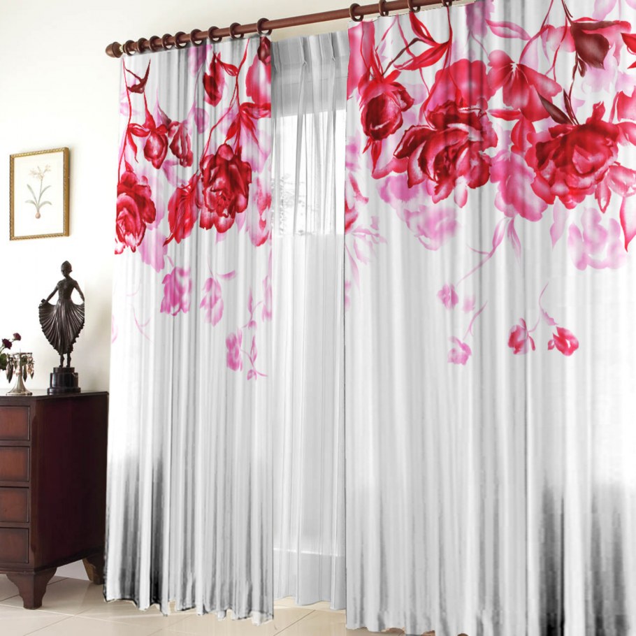 Фотошторы Алые розы