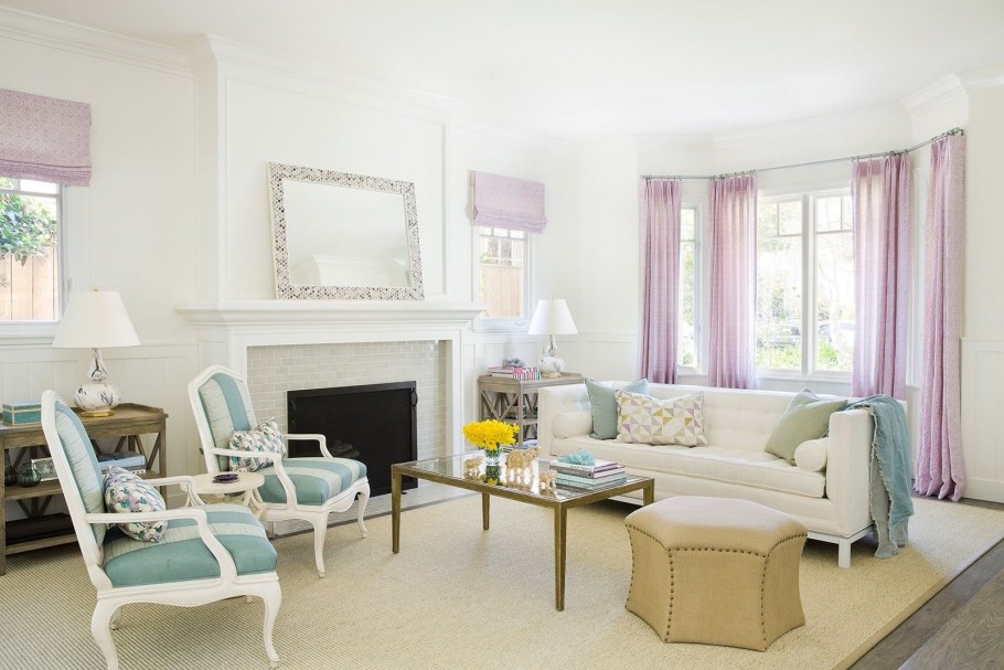 Спальня в пудровых оттенках