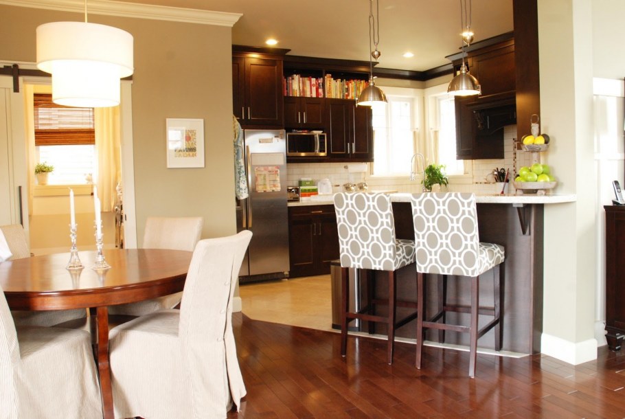 Столовая с барной стойкой интерьер