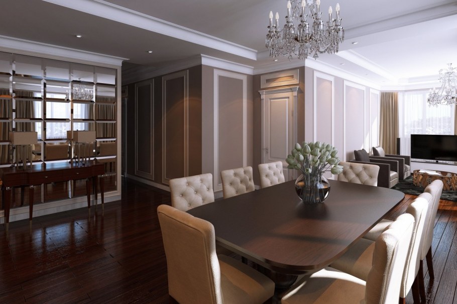 Гостиная с большим столом