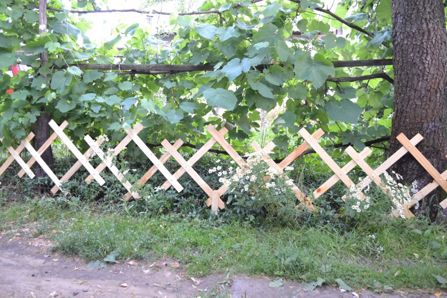 Ограждения для цветников из березы