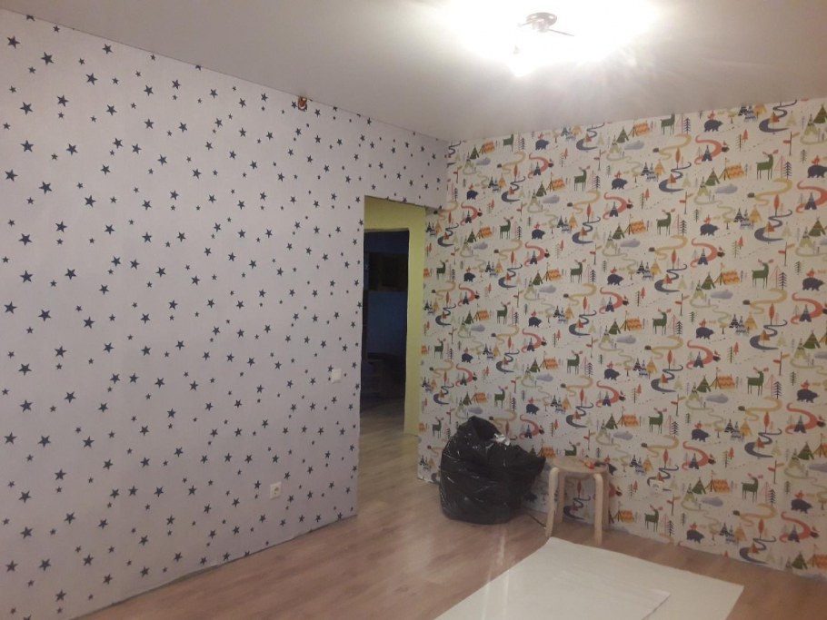 Поклейка обоев