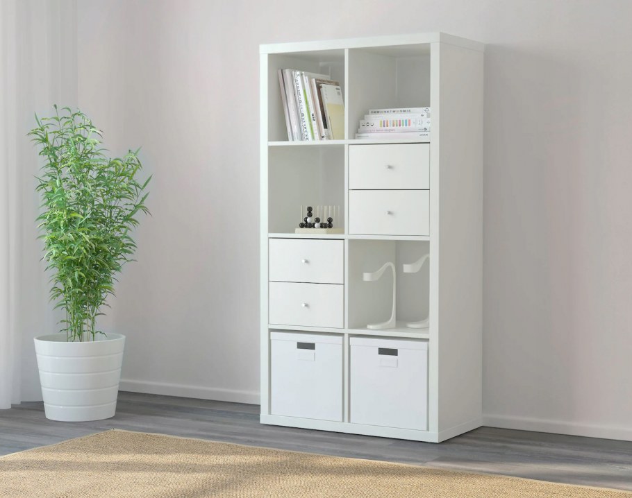 Стеллаж белый Kallax ikea 147*147