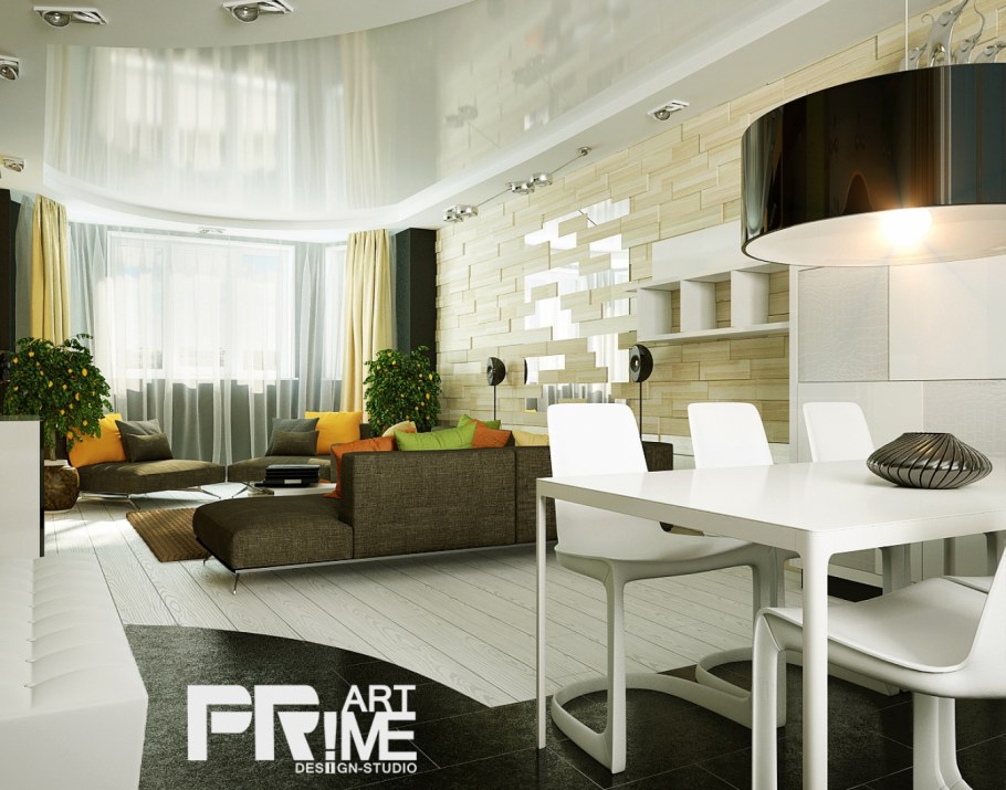 Гостиная студия в стиле Модерн