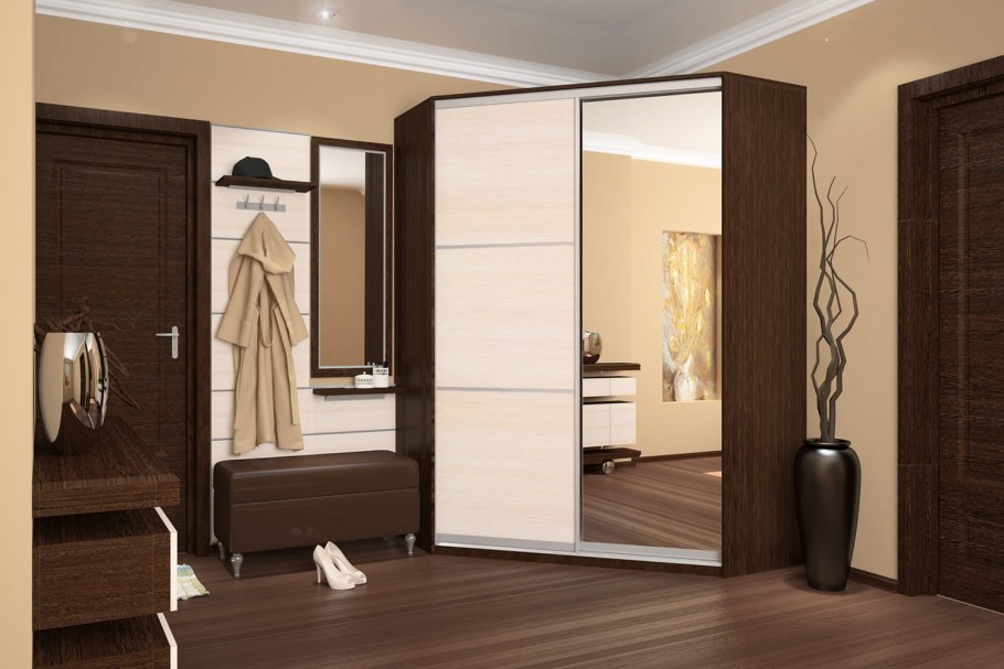 Угловой шкаф купе