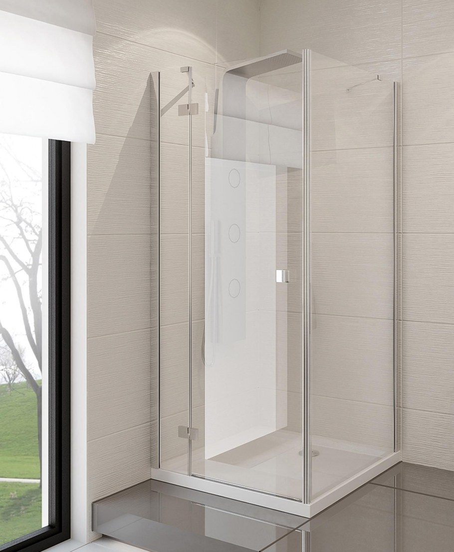 Душевая со шторкой без поддона