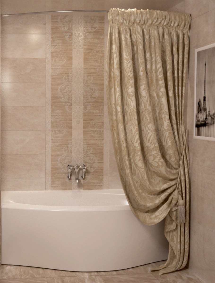 Угловой карниз для ванной комнаты Corner Shower Rods Kit