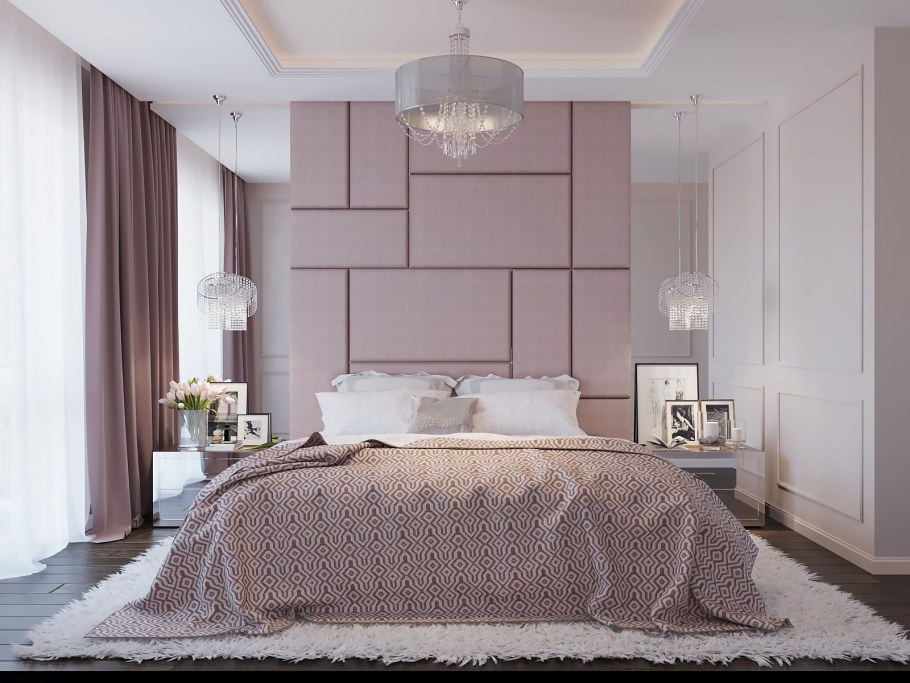 Спальня в нюдовых оттенках