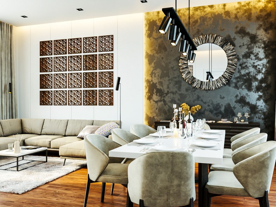 Зеркало с мозаикой круглое