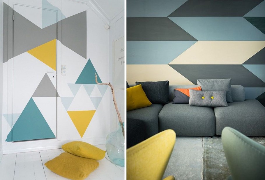 Геометрические фигуры на стене