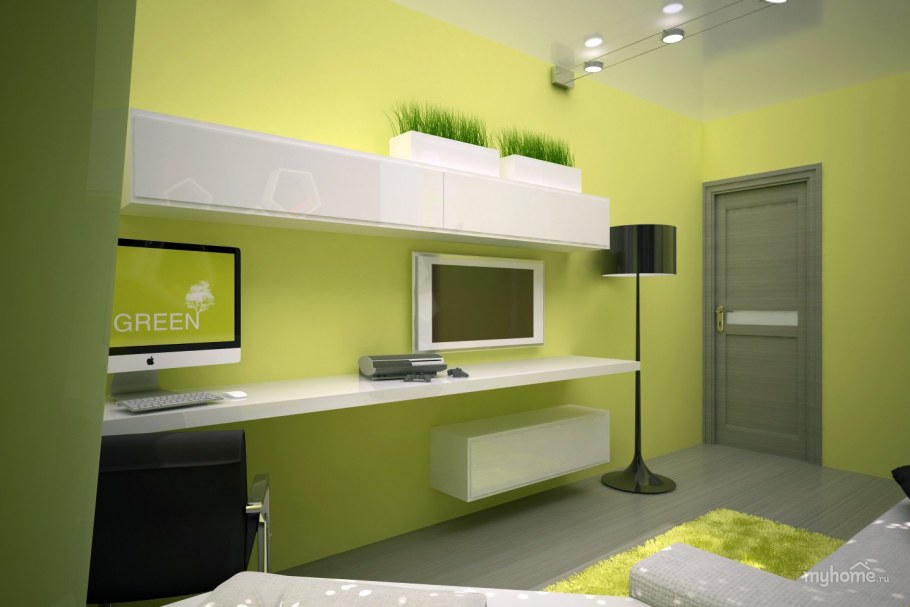 Зелёная комната для подростка
