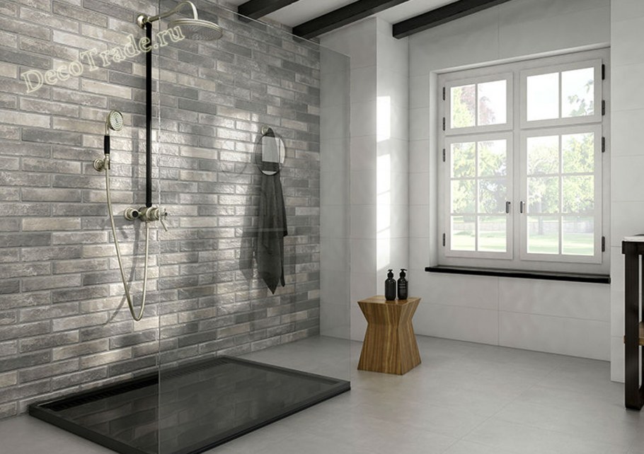 Плитка лофт БРИК белая