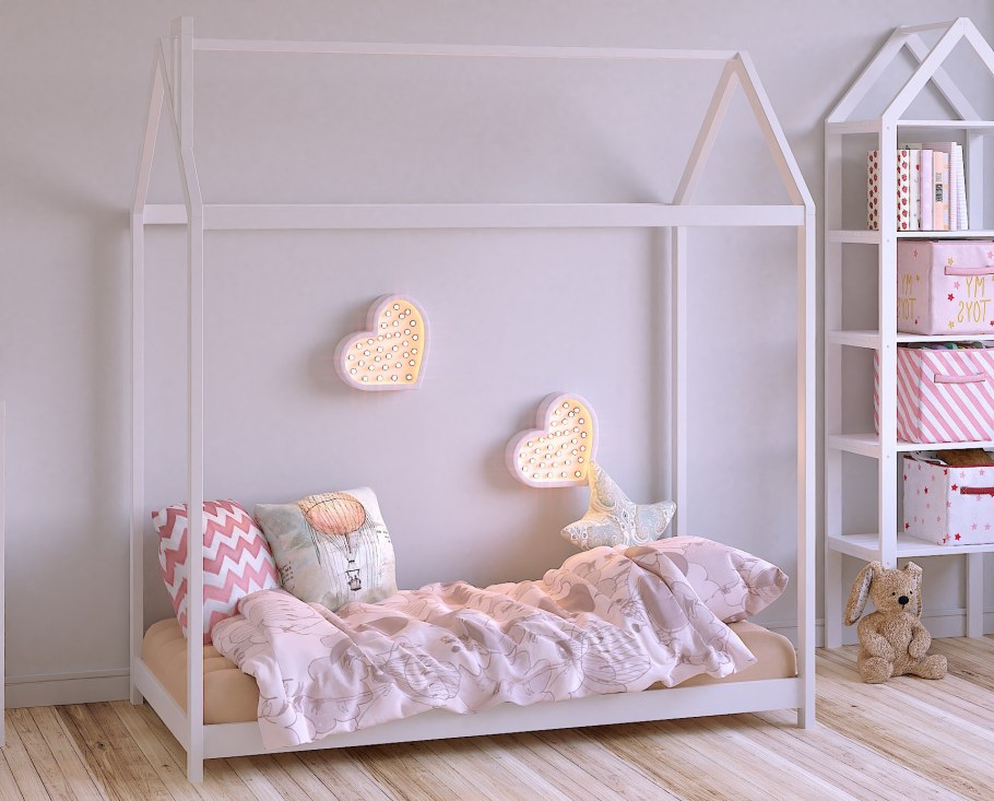 Текстиль для кроватки домика