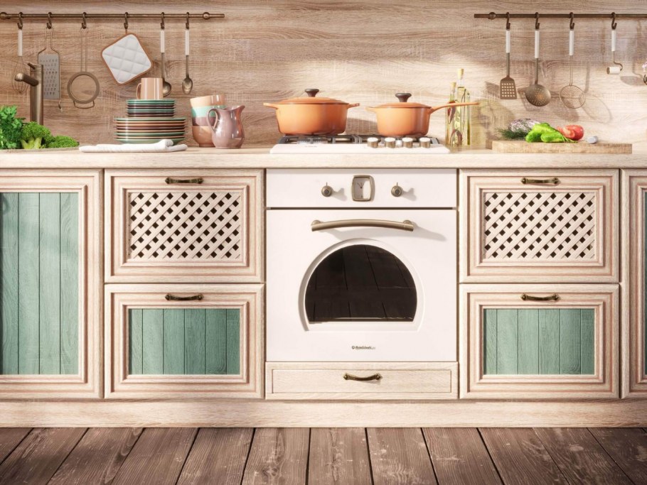 Кантри кухонный гарнитур 2600 (Сономе эйч светлая)