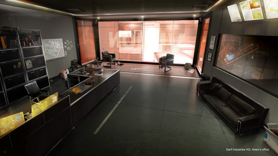 Комната в стиле Deus ex