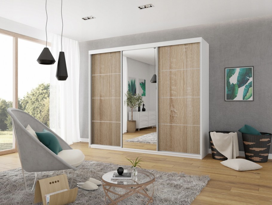 Шкаф-купе Фортуна белый (Вавилон 58)