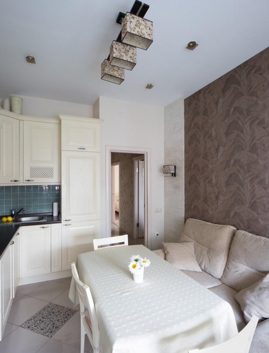 Кухня 10 метров интерьер с диванчиком