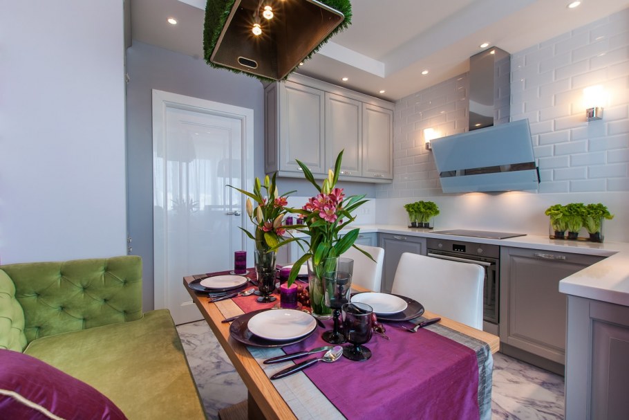 Диван на кухне 12 кв