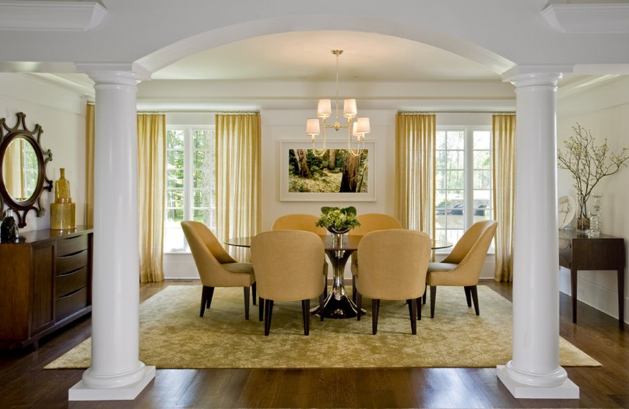 Красивые колонны в интерьере