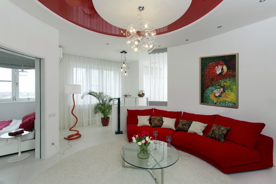 Красный цвет в интерьере