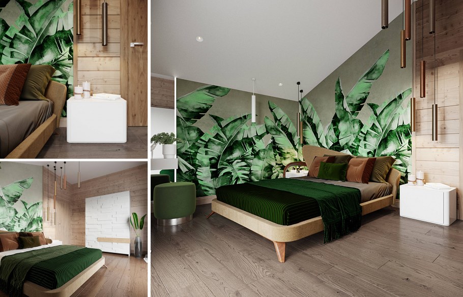 Обои Тайга в интерьере