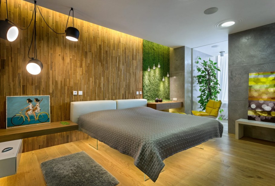 Спальня в стиле эколофт