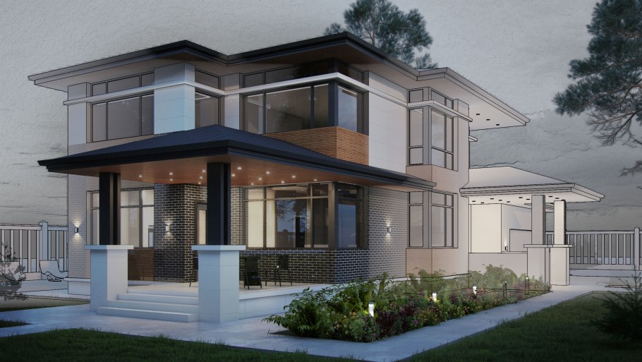 Коттедж рендер