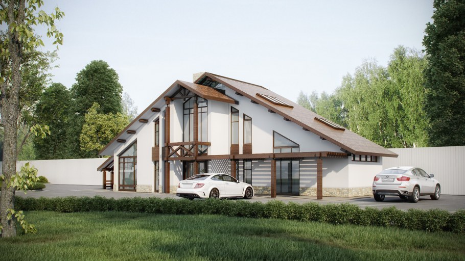 Коттеджный поселок панорамные окна