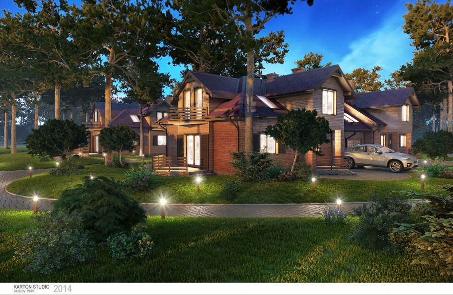 Визуализация элитные коттеджные поселки