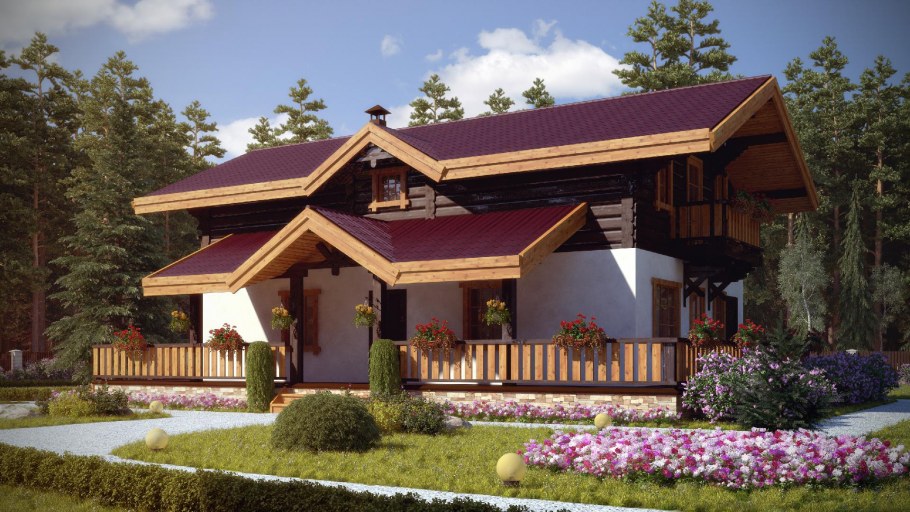 Визуализация коттеджа