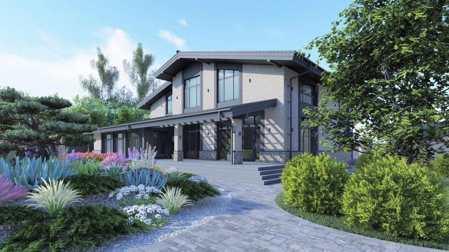 Рендеры коттеджей