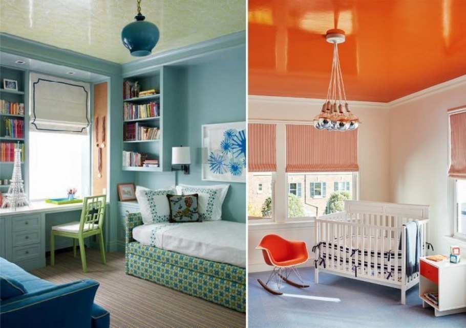 Цветной потолок в детской