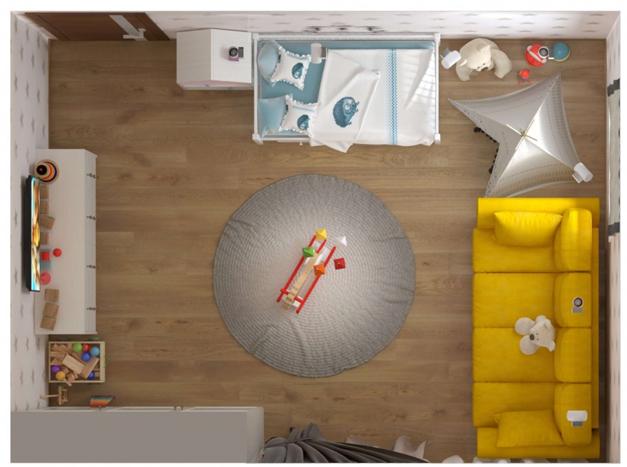 Комната вид сверху