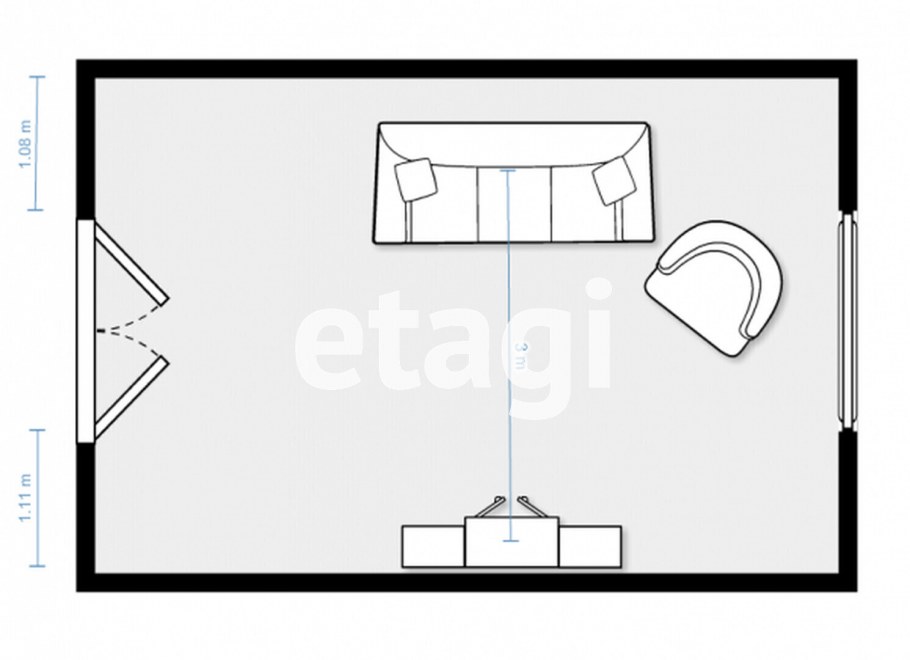Гостиная планировка вид сверху