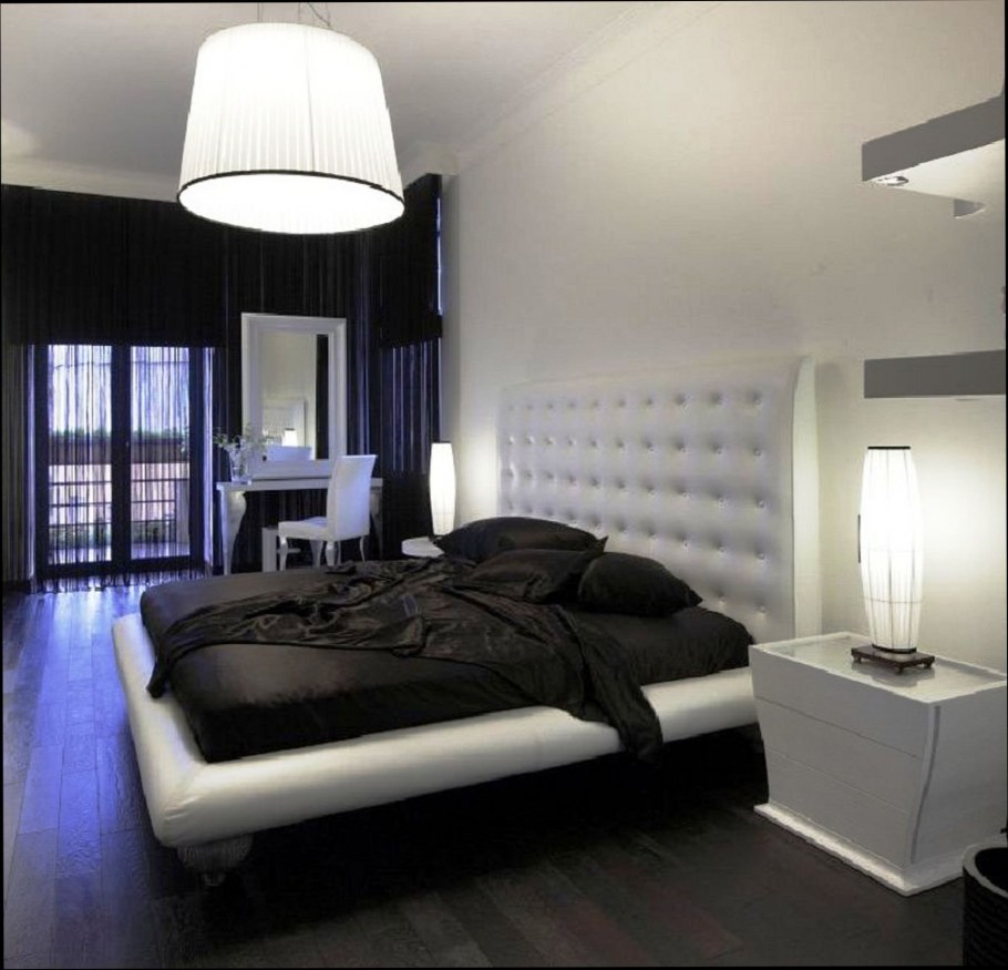 Монохромная спальня