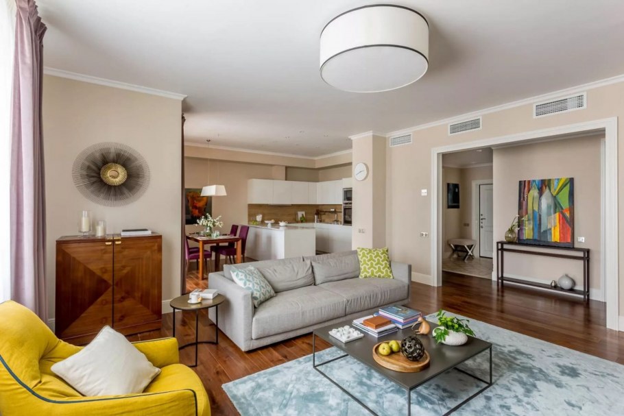 Кухня гостиная Контемпорари