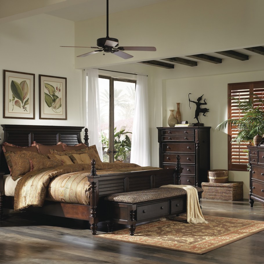 Спальня в колониальном стиле