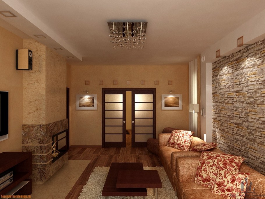 Студия в теплых тонах