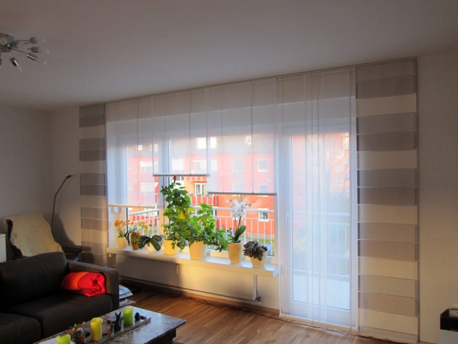 Японские шторы в интерьере