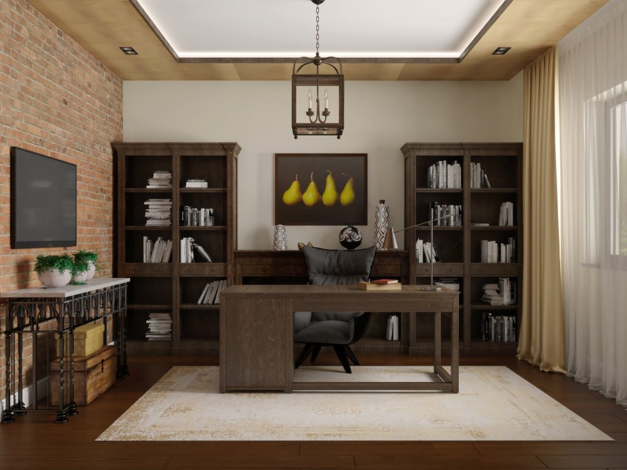 Небольшой кабинет в частном доме