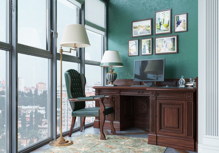 Рабочий кабинет в классическом стиле