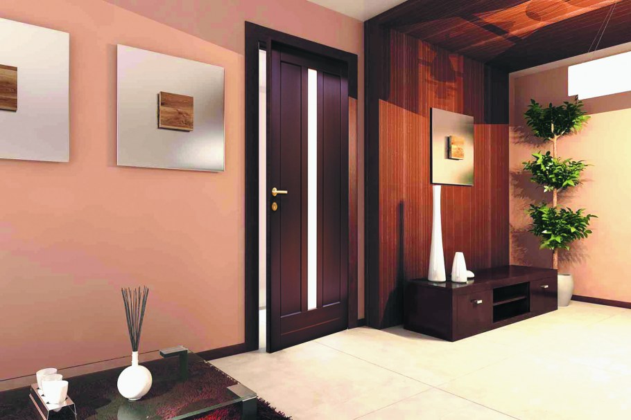 Коричневые двери в интерьере