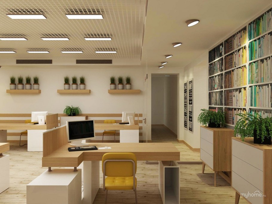 Офис эко стиль опенспейс