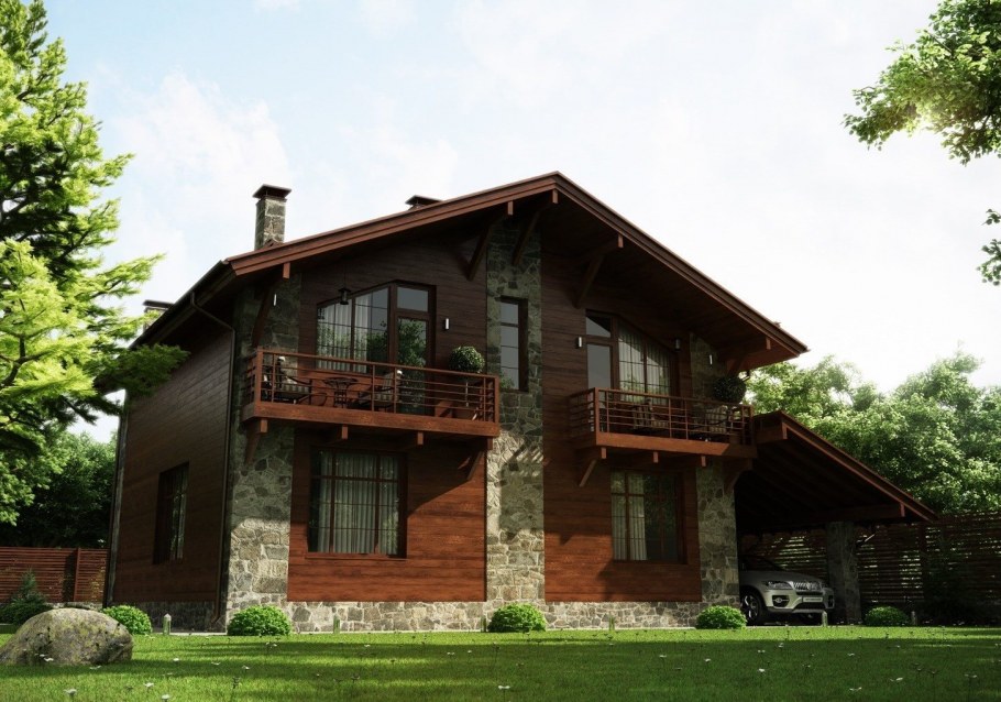 Рустикальный стиль фасад