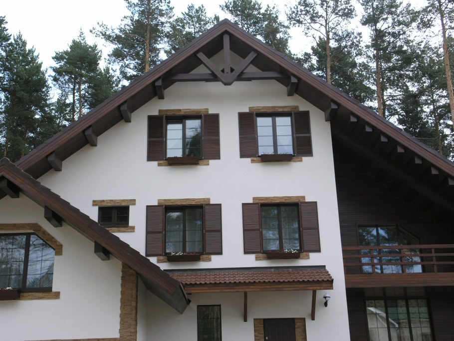 Отделка фасада камнем