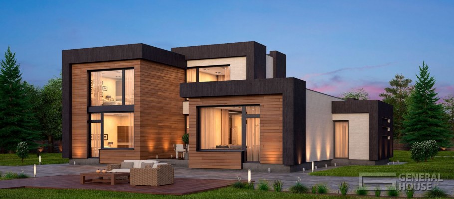 Дом с прямой крышей проекты